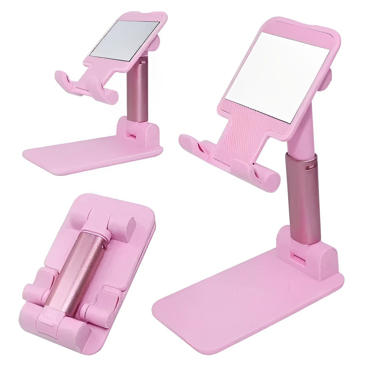 Настільна підставка тримач для телефона планшета Folding desktop phone stand Рожева – фото 2