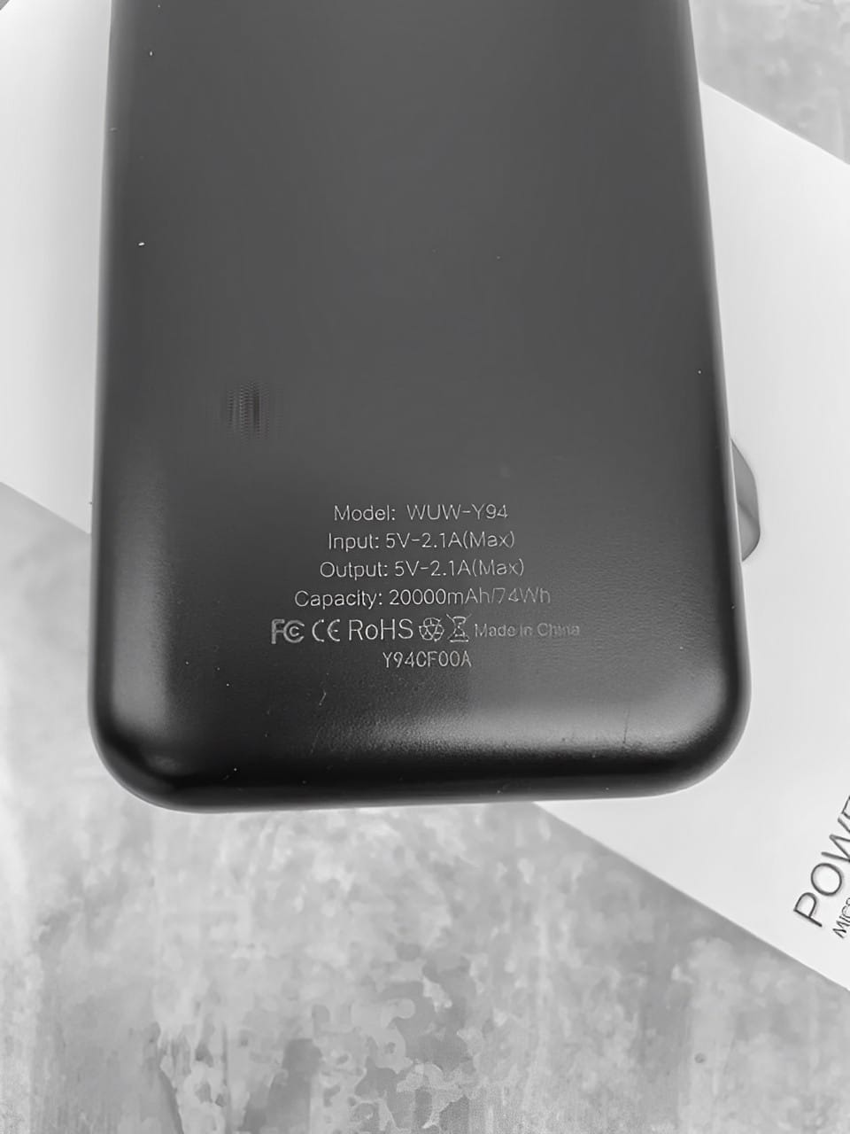 Потужний PowerBank WUW Y94 20000 mAh / Портативний зовнішній акумулятор чорний – фото 2