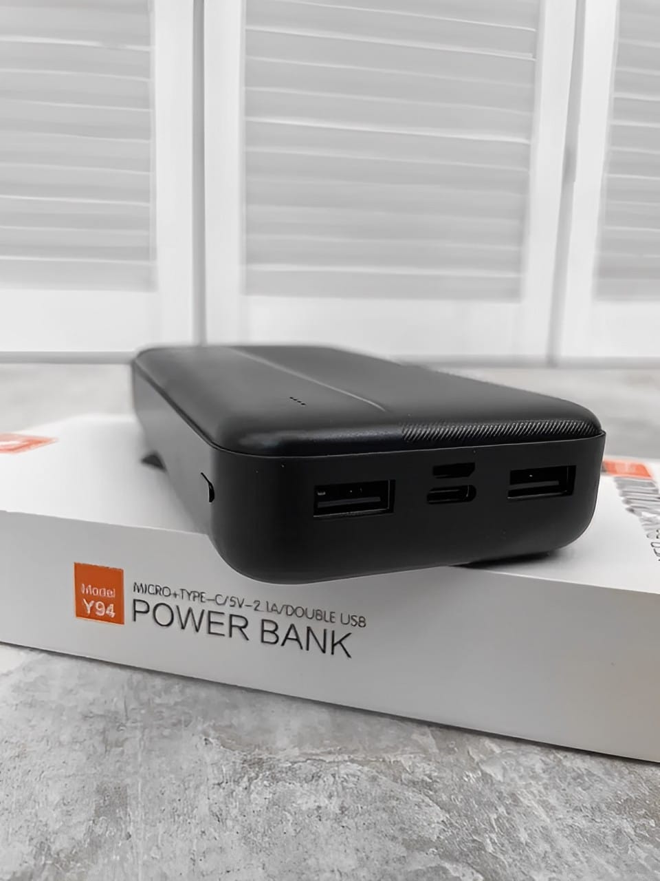 Потужний PowerBank WUW Y94 20000 mAh / Портативний зовнішній акумулятор чорний – фото 1