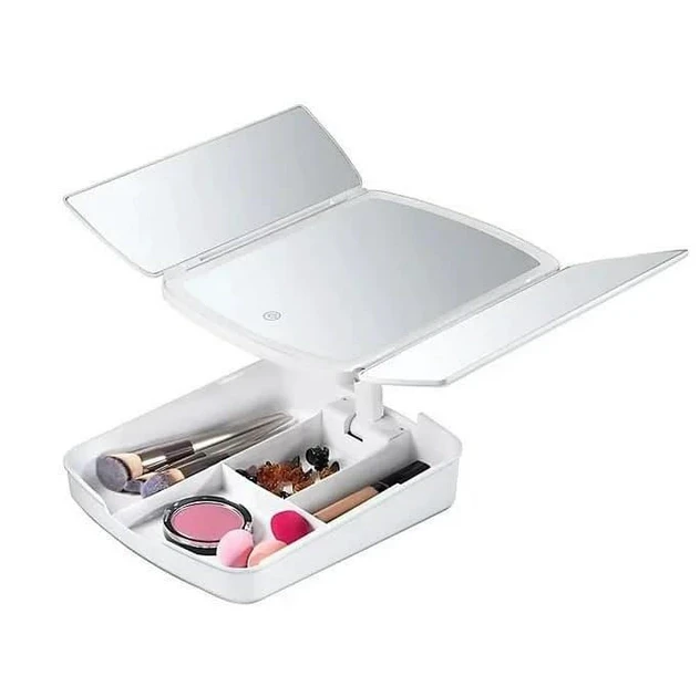 Настільне дзеркало для макіяжу Large LED Mirror “My Foldaway Lighted Makeup Mirror” – фото 3