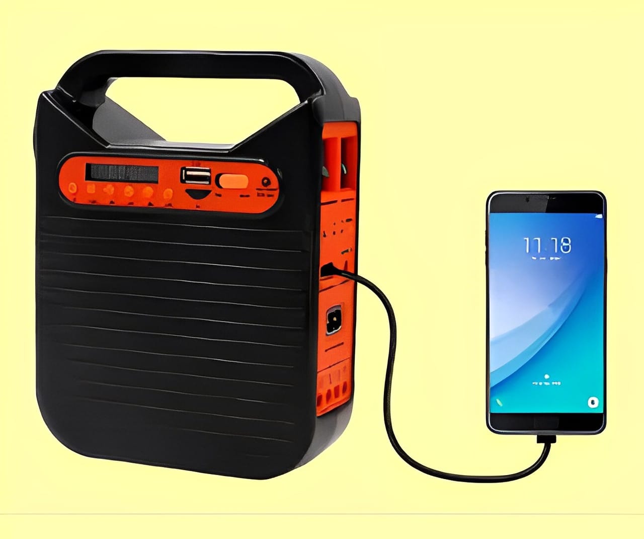 Ліхтар-Power Bank EP-391bt радіо-блютуз із сонячною панеллю + лампочки 3 шт. – фото 3