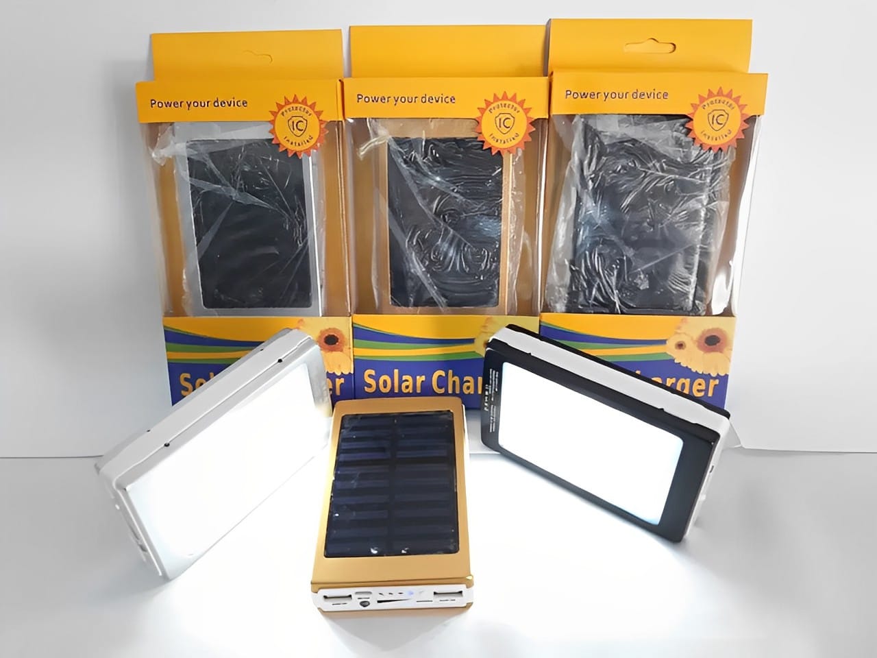 Power Bank 30000Mah акумулятор для телефона заряджання від сонця із сонячною батареєю – фото 1