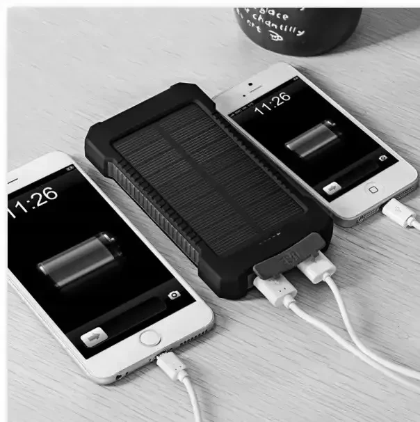 POWER BANK D003 на 30000 mAh і 2 USB із сонячною панеллю – фото 2