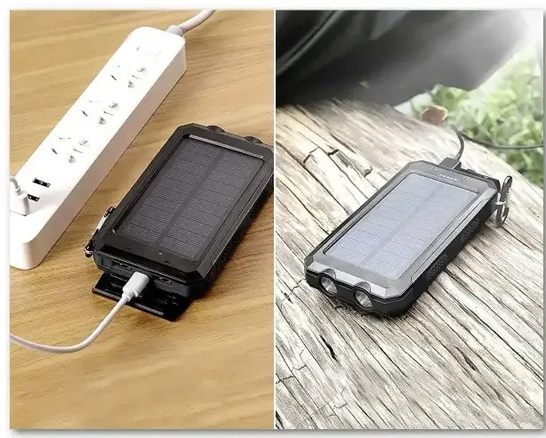 POWER BANK D003 на 30000 mAh і 2 USB із сонячною панеллю – фото 4