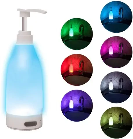 Дозатор для рідкого мила з підсвіткою Soap Bright Nightlight Soap Dispenser 400 мл – фото 1