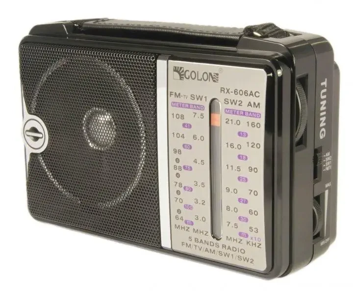 Радіоприймач портативний Golon RX-606AC, чорний – фото 1