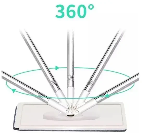 Швабра-стрічка 5 л Hand Free Cleaning Mop 2 в 1 з автоматичним віджиманням для прибирання Бежевий – фото 2