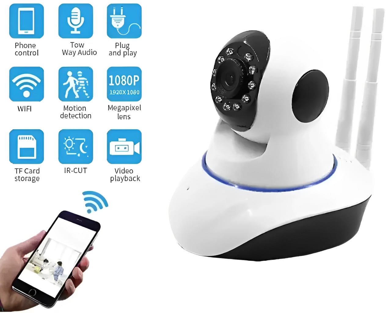 Камера відеоспостереження Q5 IPC-V380-Q5Y 2mp ⁇ IP Wi-fi відеокамера bs – фото 6