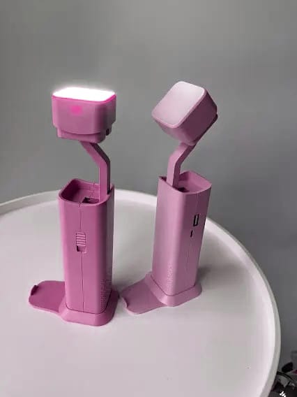 Настільна лампа-ліхтар Power Bank XANES. Рожевий і зелений – фото 6