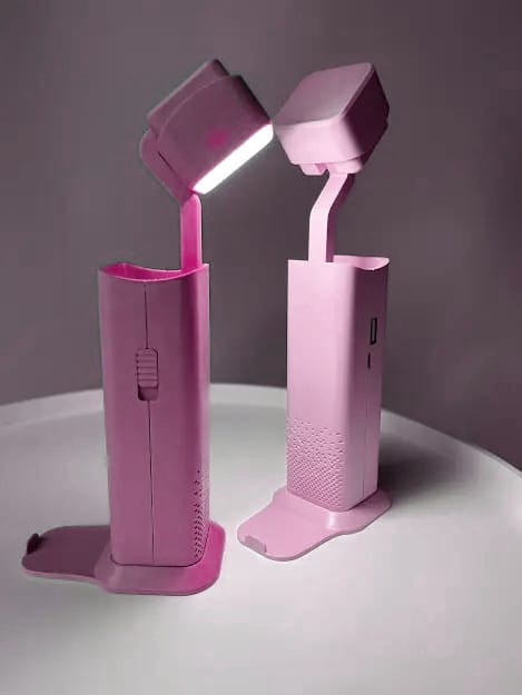 Настільна лампа-ліхтар Power Bank XANES. Рожевий і зелений – фото 5