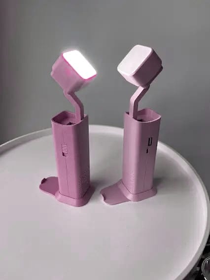 Настільна лампа-ліхтар Power Bank XANES. Рожевий і зелений – фото 1