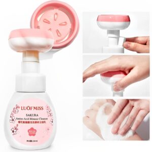 Очисний мус-пінка для вмивання з амінокислотами LUOFMISS Sakura Amino Acid Mousse Cleanser