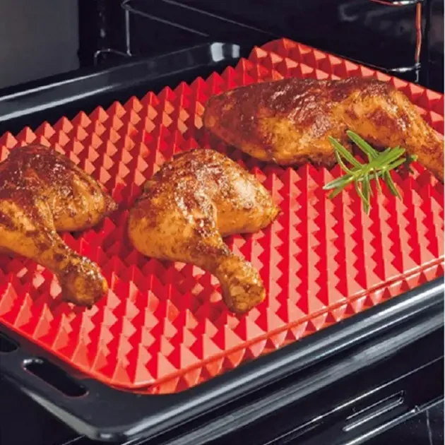 Килимок для випікання PYRAMID PAN Fat-Reduction Silicone Cooking Mat (16,25х11,5 см, силіконовий)grill – фото 3