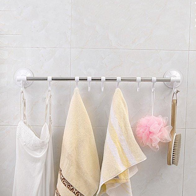 Тримач для рушників із гачками Hanging Rod Hook Towel – фото 1