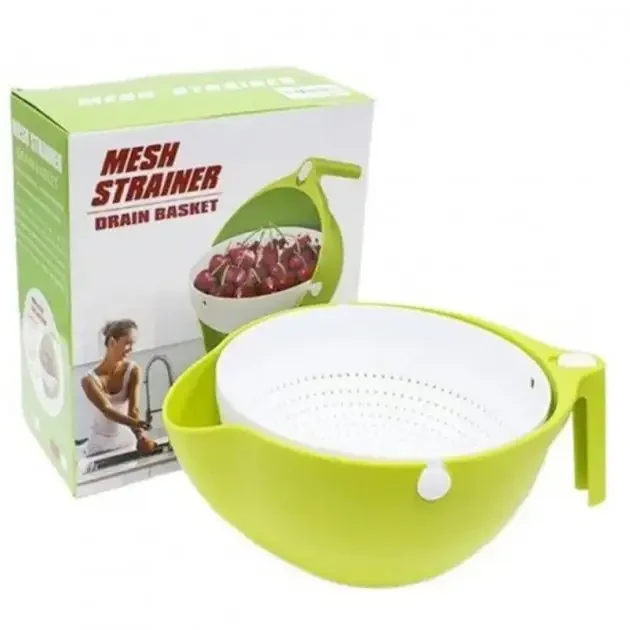 Друшляк MESH STRAINER Drain Basket 2в1, друшляк-ківш – фото 4