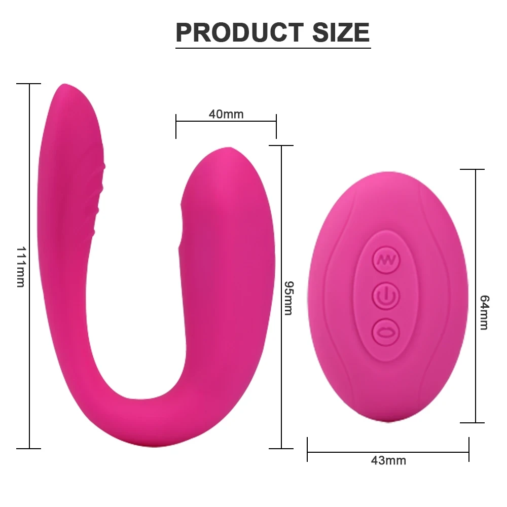 Вібратор electric sucking massager регульований подвійний рожевий з пультом ДК – фото 1