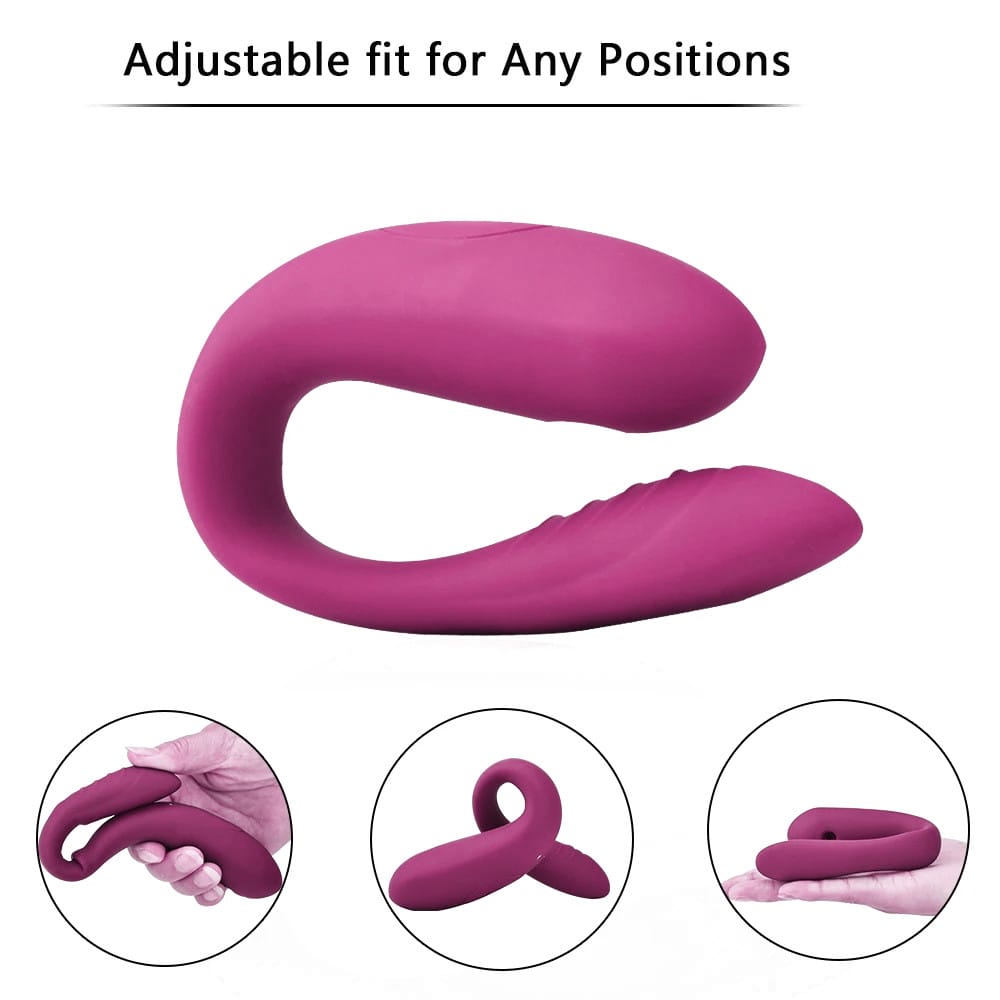 Вібратор electric sucking massager регульований подвійний рожевий з пультом ДК – фото 2