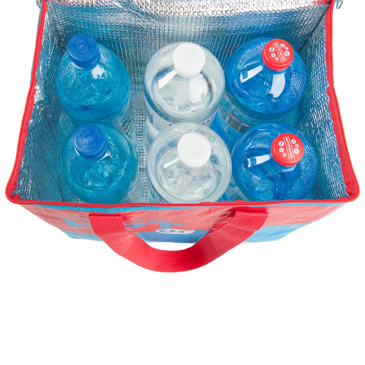 Термосумка, сумка-холодильник 32х20х35 см 22 л Sannen Cooler Bag Червоно-синя DT4244 – фото 4