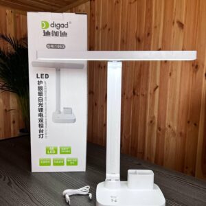 Потужна акумуляторна настільна лампа Digad 1963 на 48 LED 5 W (ЗАРЯДКА ВІД USB/C'ЄМНІ АКУМУЛЯТОРИ) Біла