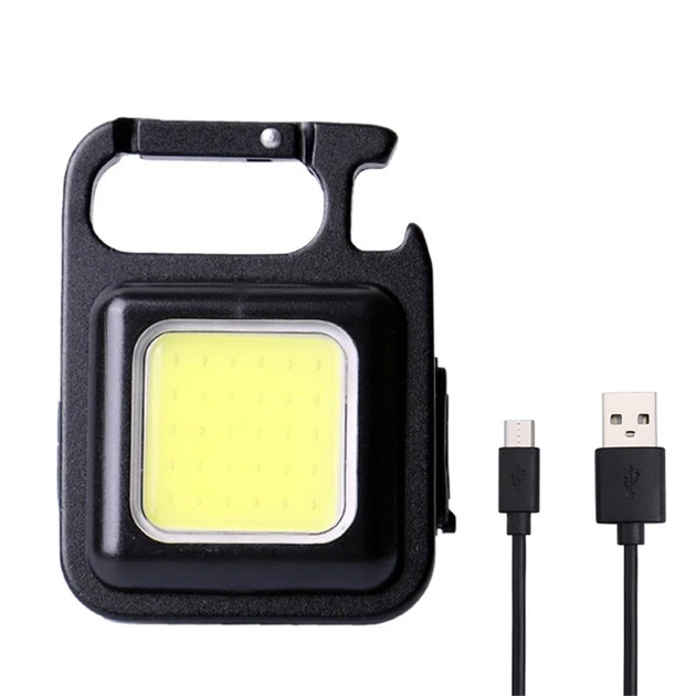 Ліхтарик брелок акумуляторний LED COB з карабіном і магнітом 500 mAh – фото 3