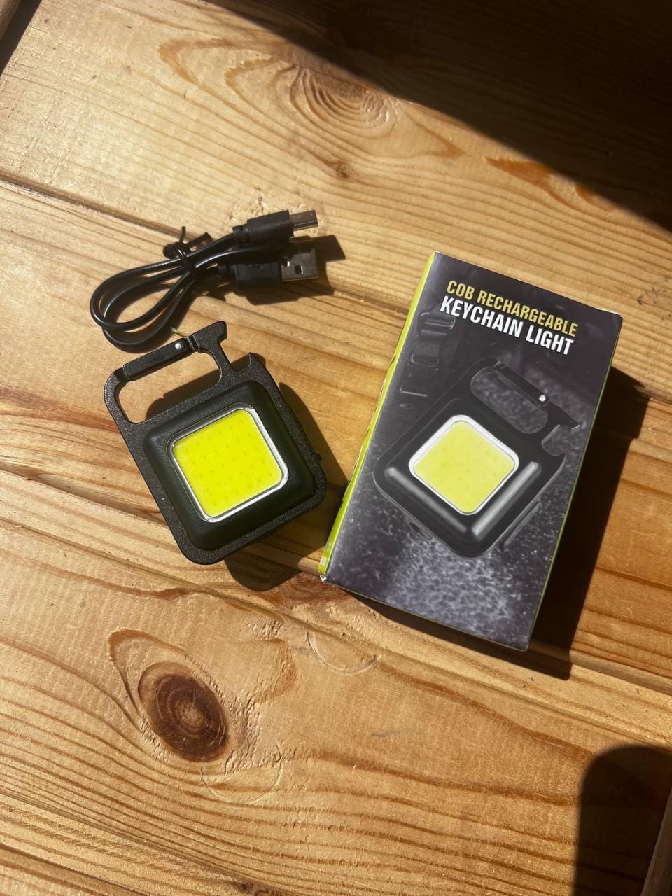 Ліхтарик брелок акумуляторний LED COB з карабіном і магнітом 500 mAh – фото 7