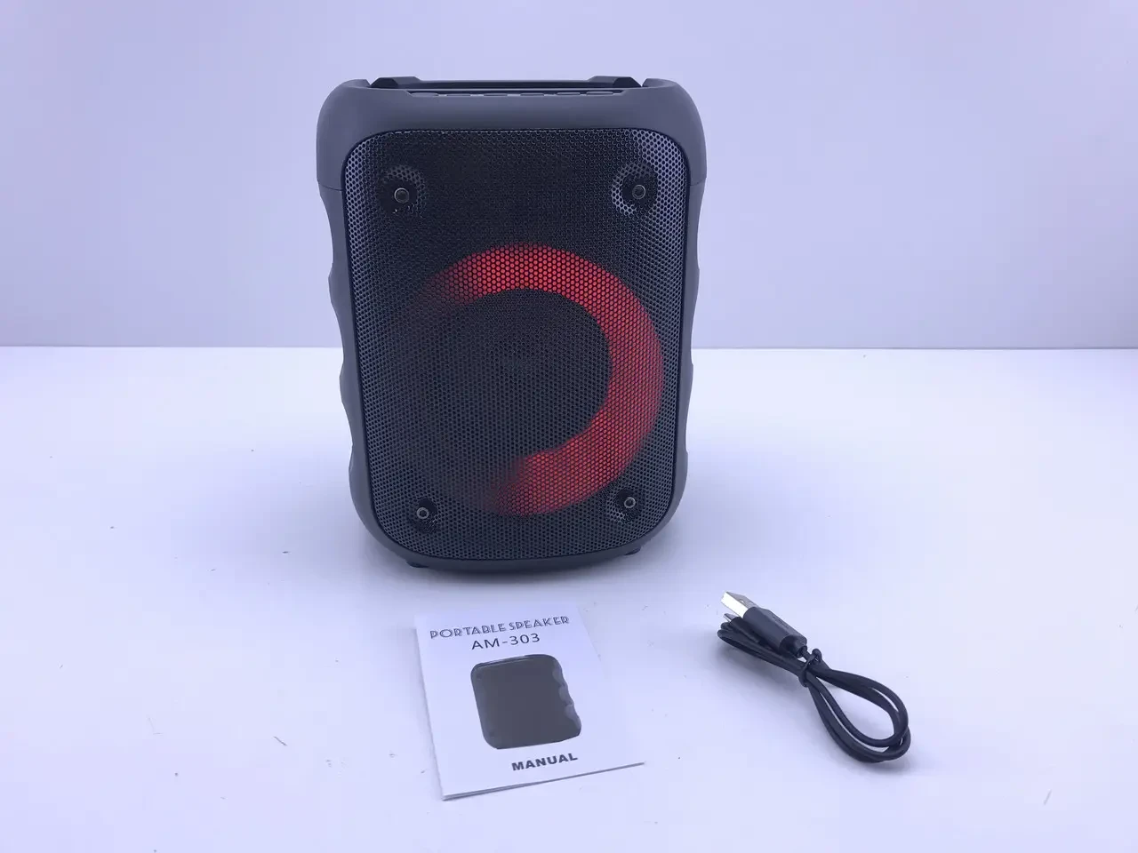 Колонка з LED-підсвіткою музична портативна Bluetooth AM-303 – фото 1