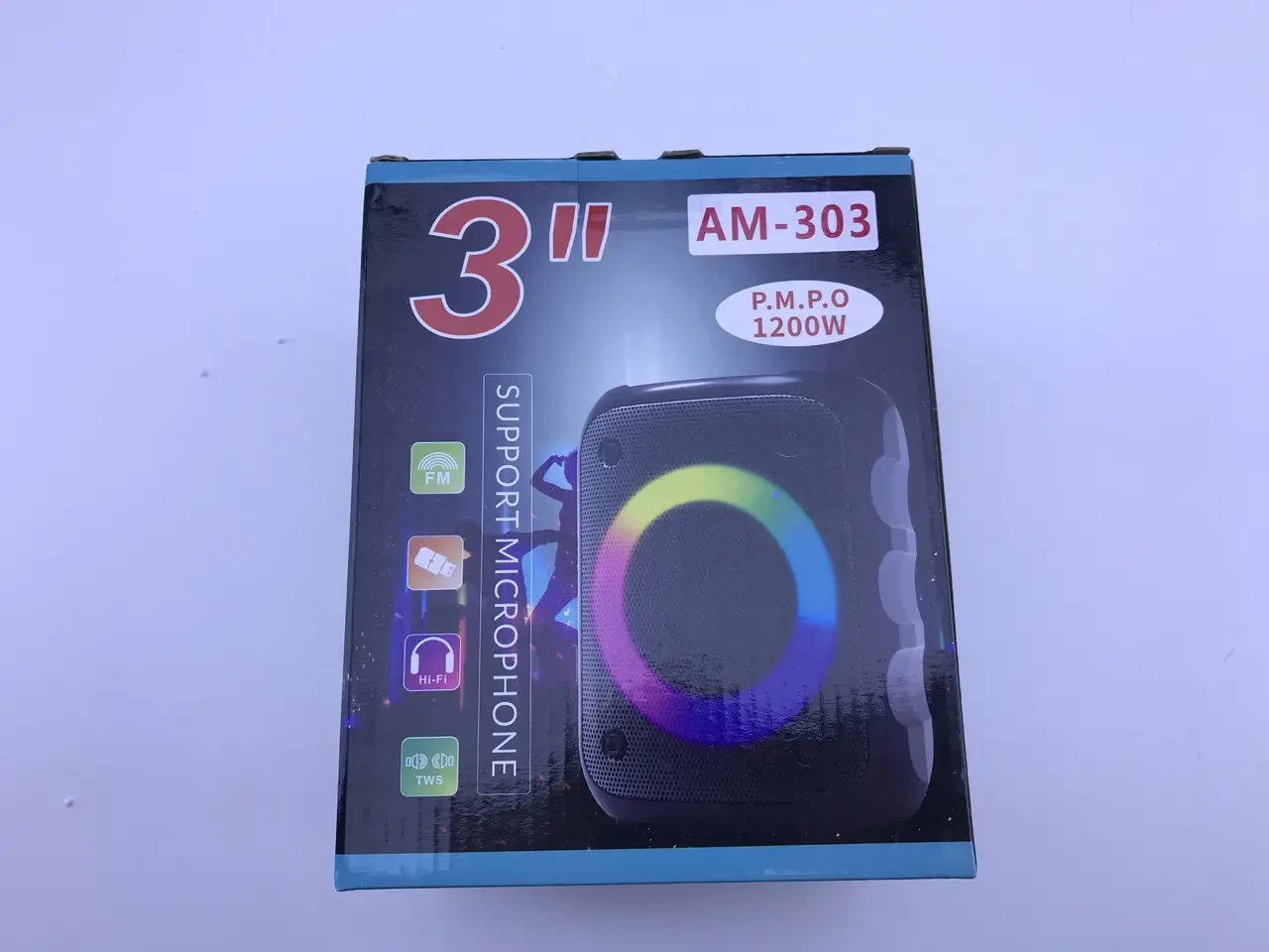 Колонка з LED-підсвіткою музична портативна Bluetooth AM-303 – фото 7