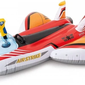 Круг/матрац Плотик надувний літак Intex 57536 Червоний