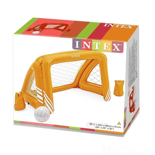 Надувні ворота для футболу Intex 58507, 140 х 89 х 81 см із м’ячем – фото 1