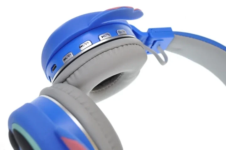 Бездротові дитячі Bluetooth-навушники “Стич” AH-806 Сині – фото 2