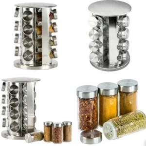 Набір для спецій Spice carousel, 16 ємностей (баночок) і Підставка для спецій