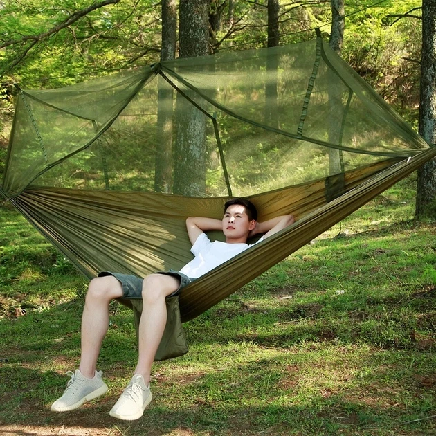 Гамак подвійний із москітною сіткою Hammock With Net Army для відпочинку до 200 кг – фото 1