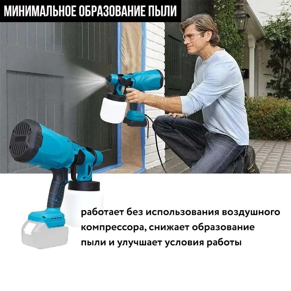 Акумуляторний фарбопульт із регулюванням ширини 24v з акумулятором у комплекті – фото 3