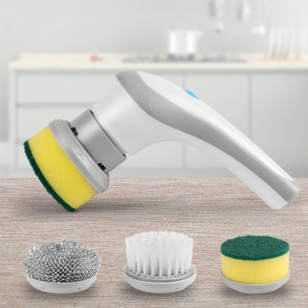 Щітка для миття посуду з насадами акумуляторна Electric Cleaning brush – фото 1