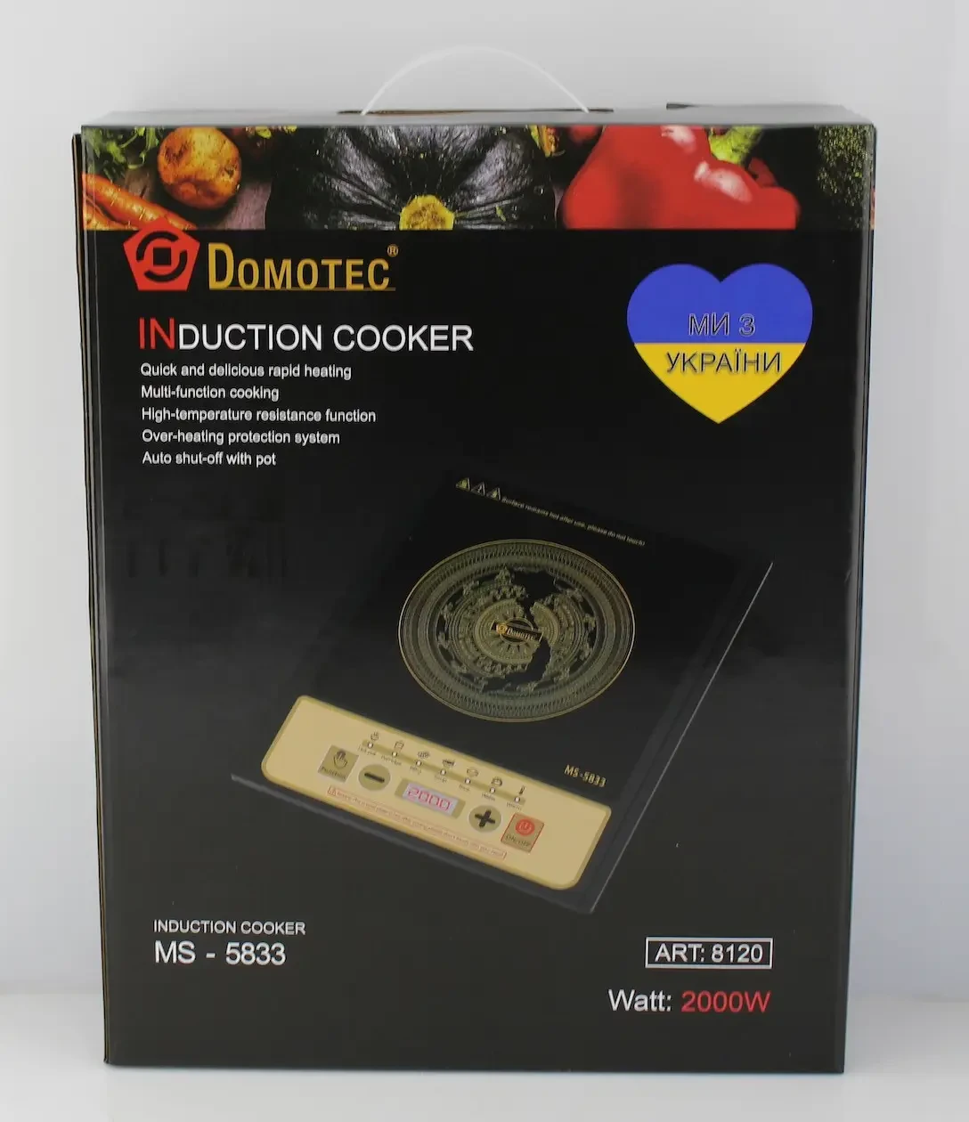 Індукційна плита Domotec MS-5833 Електроплита індукційна 2000 Вт Настільна електрична плита – фото 5