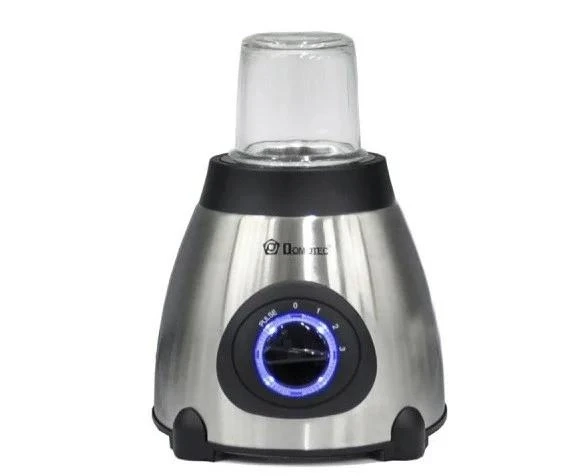 Блендер стаціонарний DOMOTEC MS-6610 з кавомолкою 1000 Вт LED (Сірий), кухонний електричний блендер – фото 1
