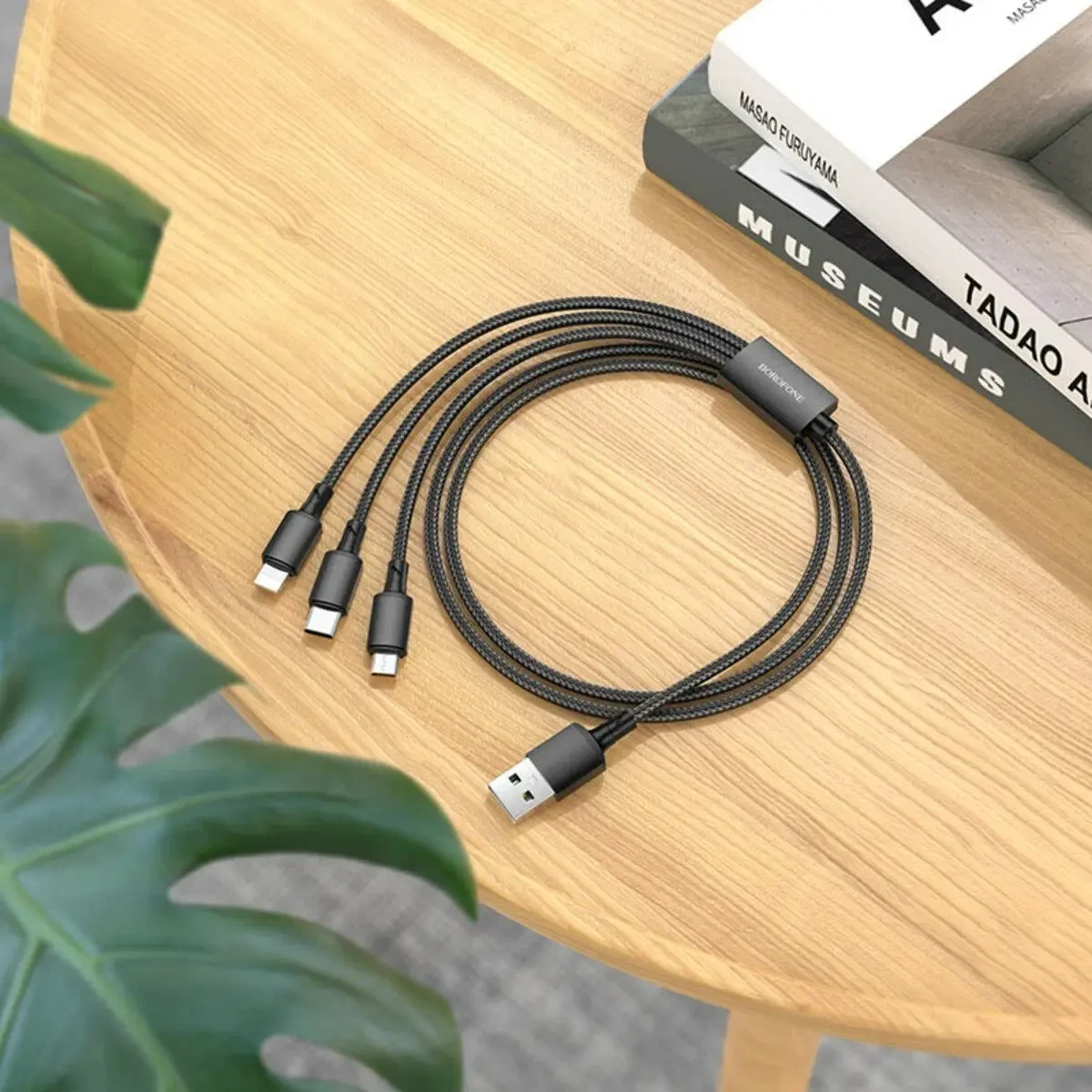 Кабель Borofone BX72 3-in-1 charging cable(iP+Type-C+Micro) – фото 3