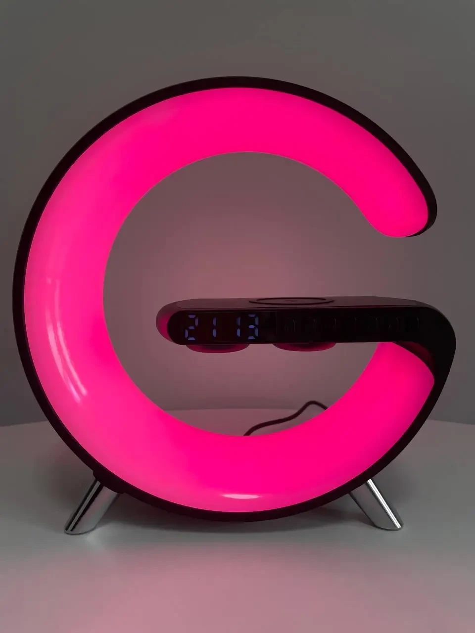 Світильник, нічник RGB Smart Light Sound Machine з бездротовою зарядкою 15W і Bluetooth колонкою 3W — чорний – фото 8