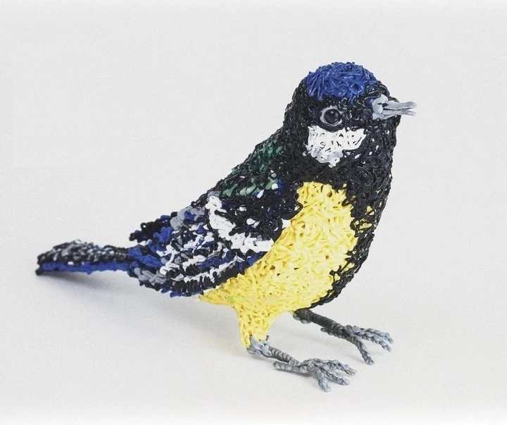 Дитяча 3D-ручка для малювання з екопластиком 3D-6-2 набір з трафаретами Бузковий Синій – фото 3