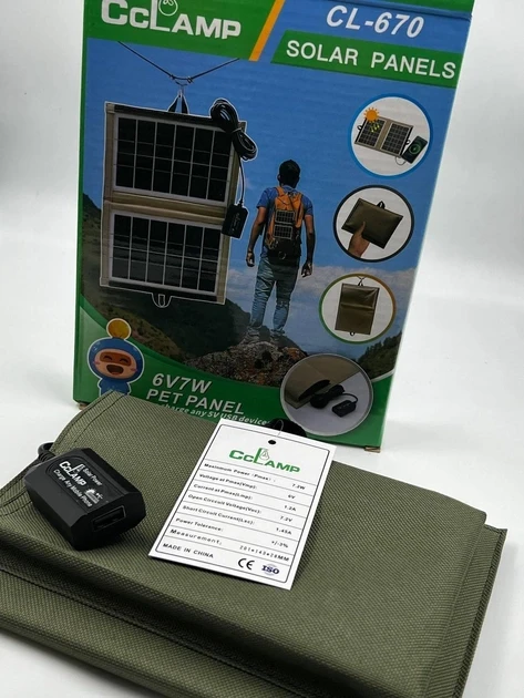 Зарядний пристрій Cclamp CL-670 із сонячною панеллю 7W USB – фото 4