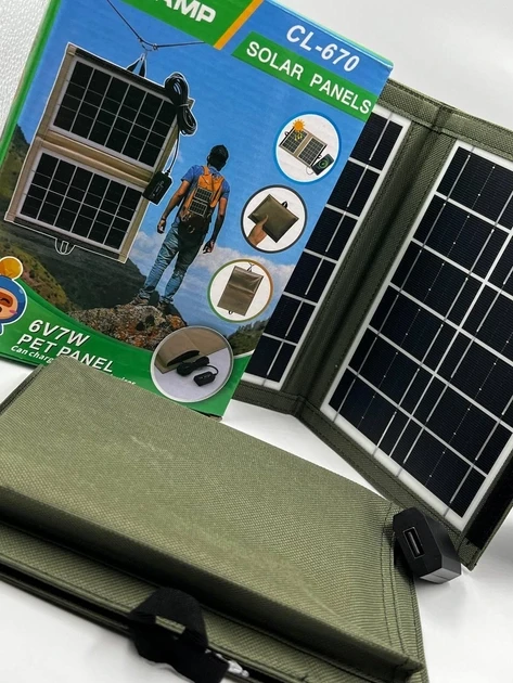 Зарядний пристрій Cclamp CL-670 із сонячною панеллю 7W USB – фото 5