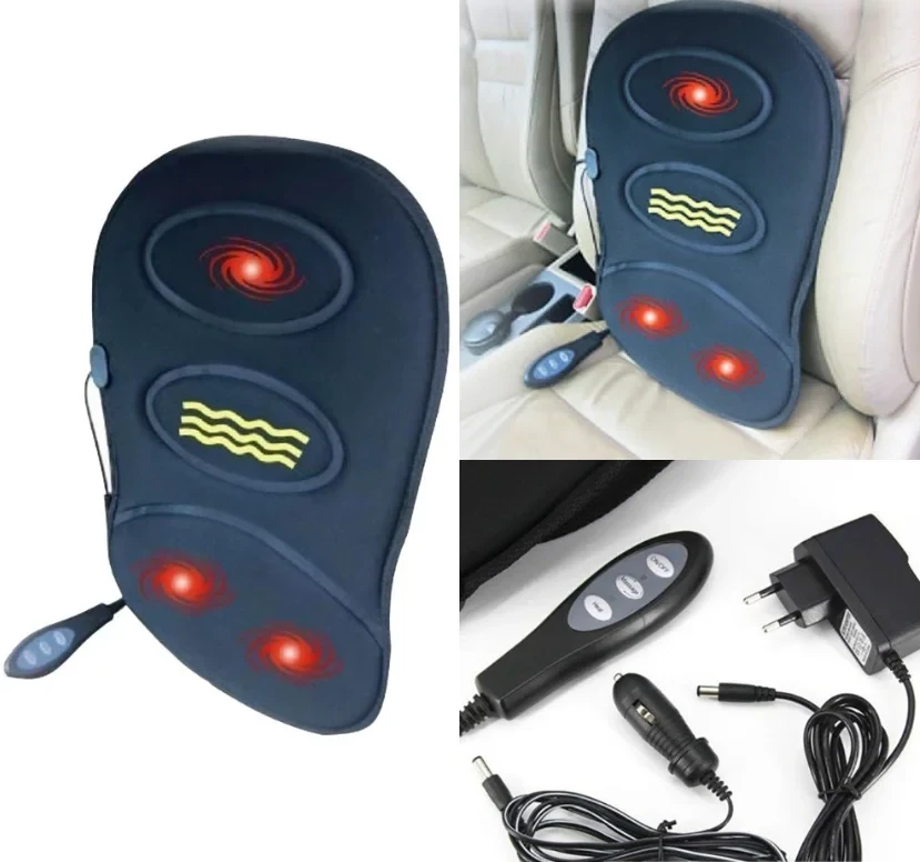Масажна накидка 3 Режими для автомобіля й офісу з прогрівом Robotic Cushion Massage HL-802 – фото 4