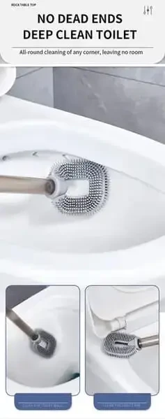 Силіконова щітка для унітаза Liquid Toilet Brush Сіра – фото 1