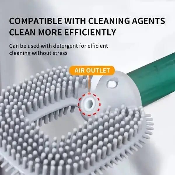 Силіконова щітка для унітаза Liquid Toilet Brush Сіра – фото 3