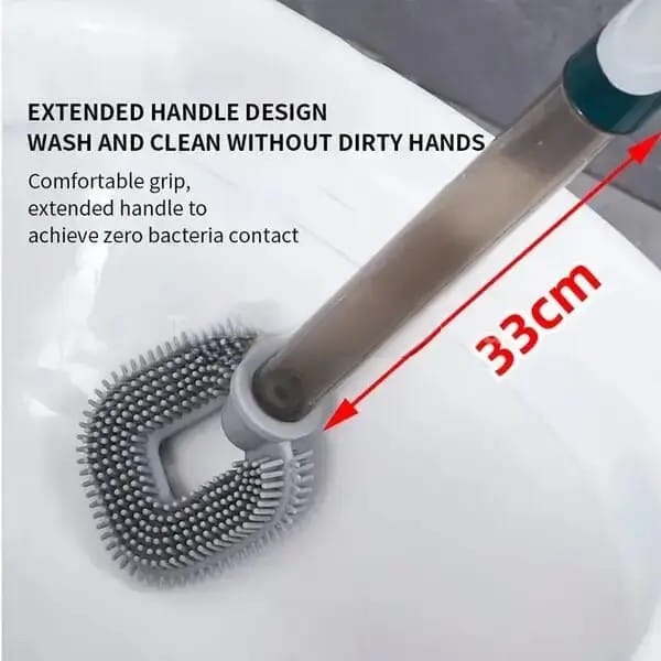 Силіконова щітка для унітаза Liquid Toilet Brush Сіра – фото 2