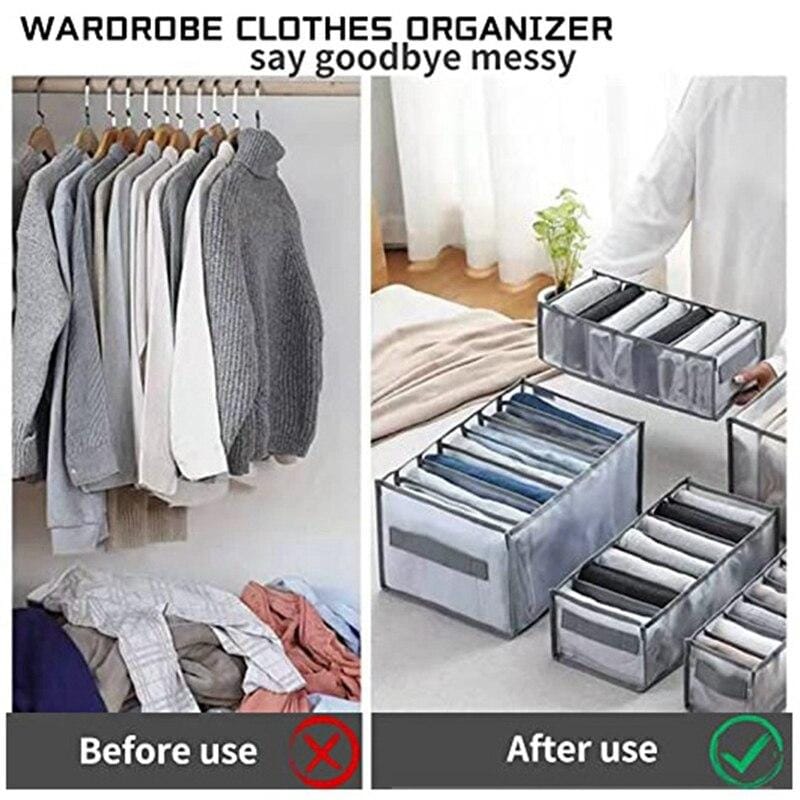 Мийний органайзер 4 шт. для зберігання одягу в гардеробі Box For Clothes – фото 5