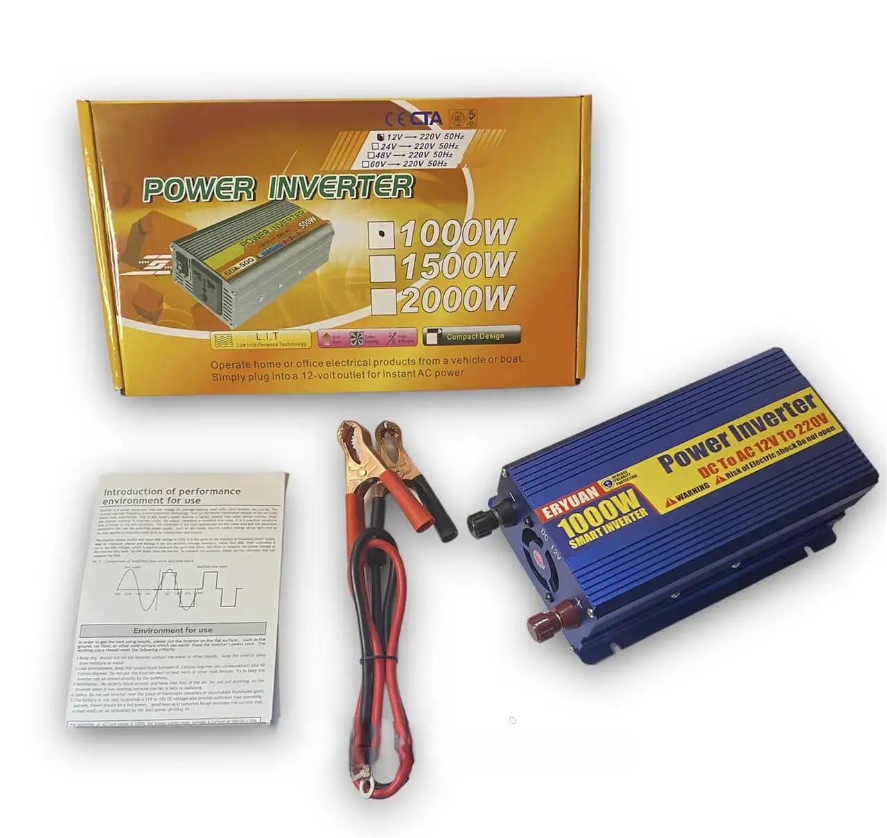 Перетворювач напруги з 12V на 220 V (1000W) – фото 1