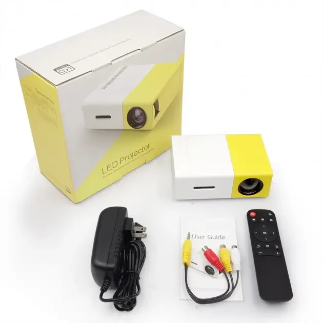 Мультимедійний портативний проєктор UKC YG-300 з динаміком White/Yellow – фото 1