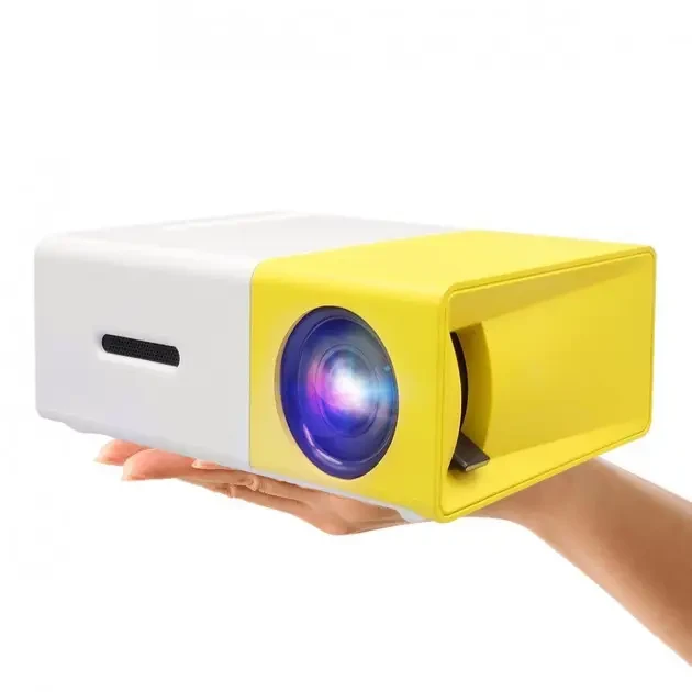 Мультимедійний портативний проєктор UKC YG-300 з динаміком White/Yellow – фото 2
