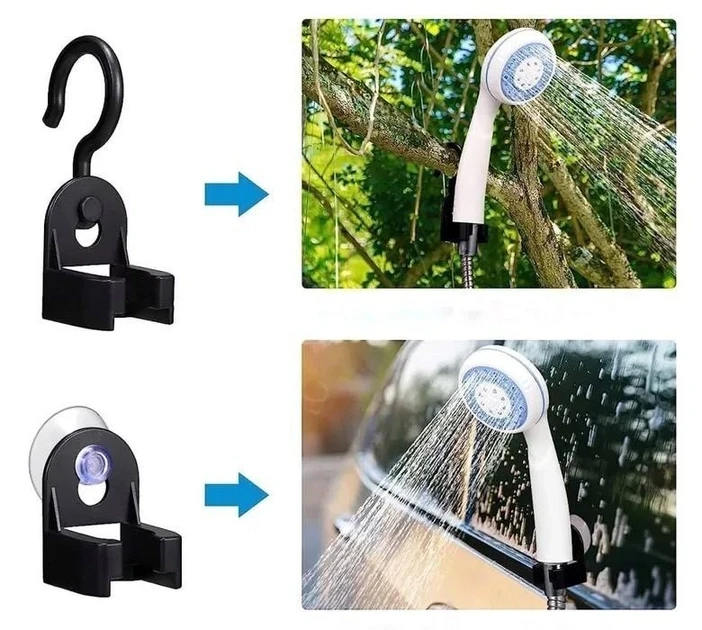 Душ портативний, кемпінговий із помпою на акумуляторі USB Travel shower 2200 мАг – фото 5
